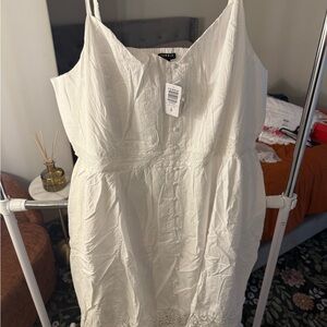 Torrid Bright White Midi Voile Dress